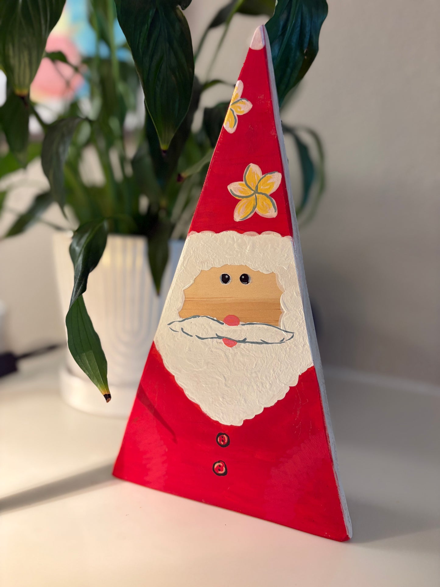 11” Painted Wood Holiday Tree