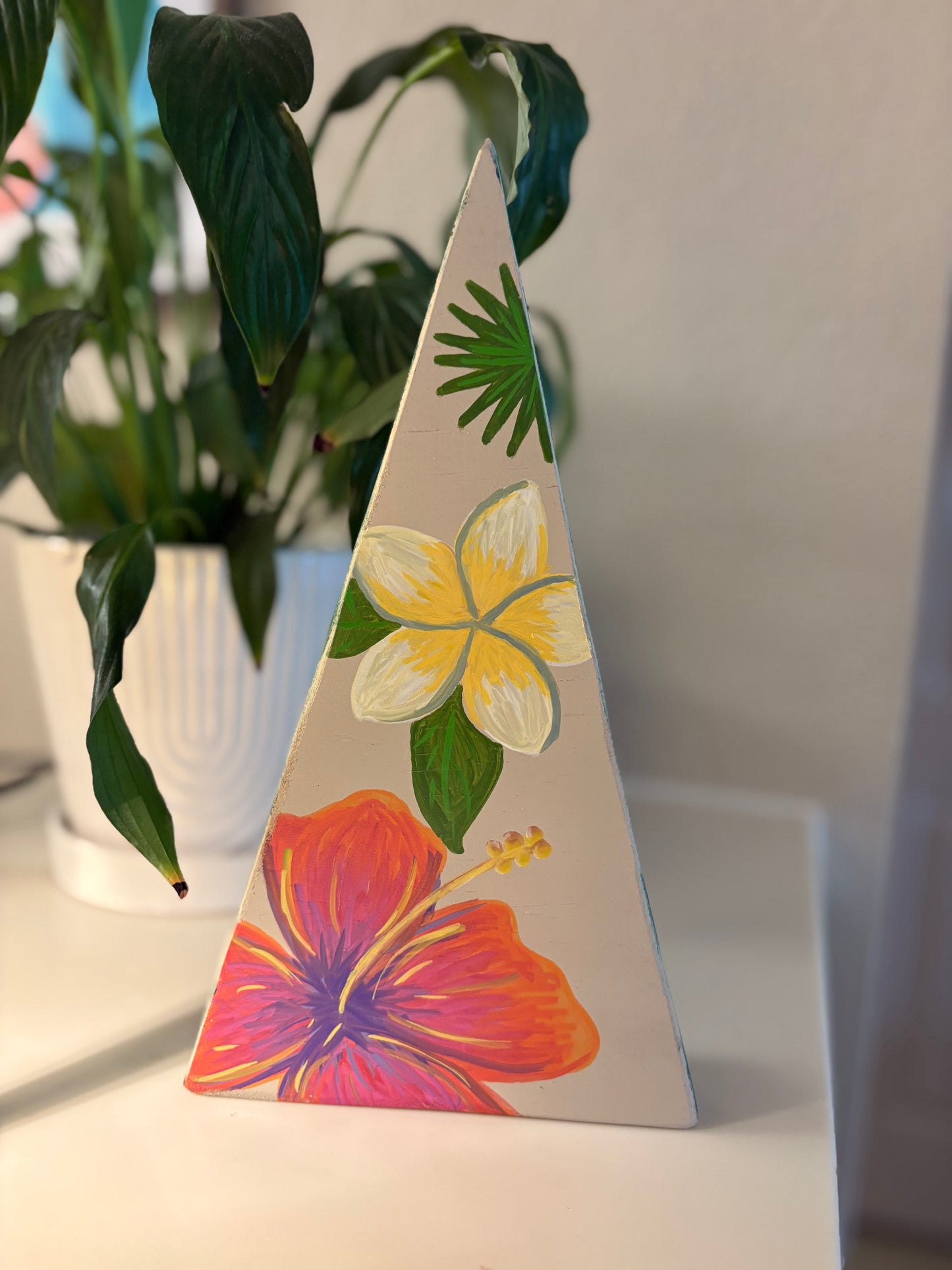 11” Painted Wood Holiday Tree