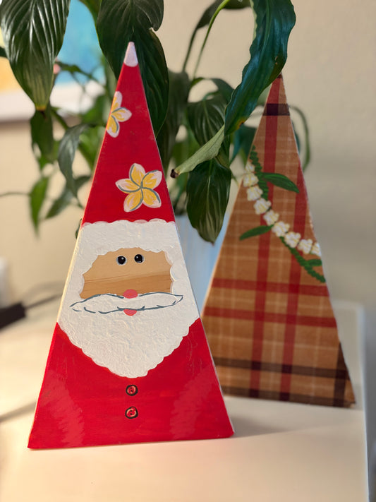 11” Painted Wood Holiday Tree