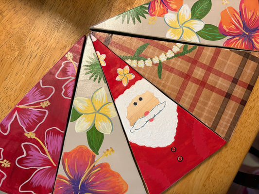 11” Painted Wood Holiday Tree